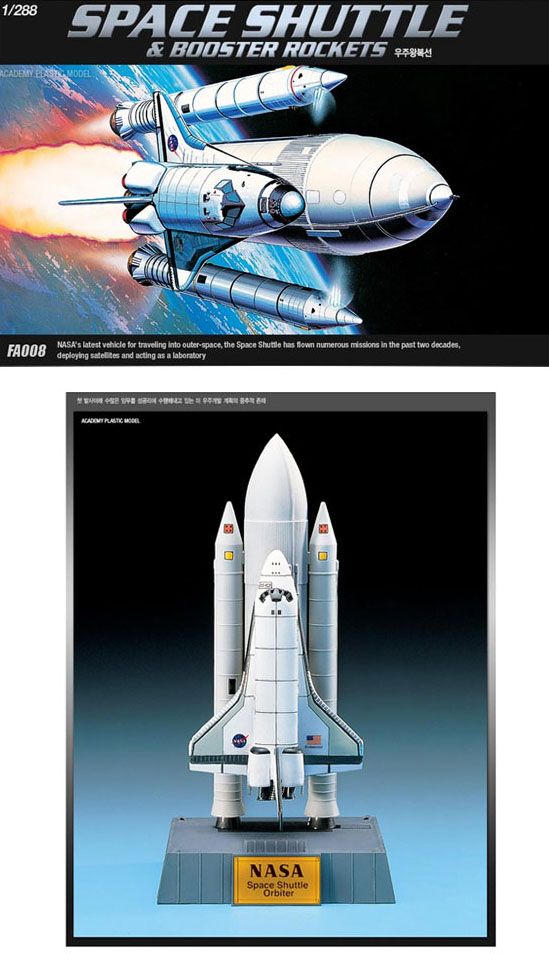NEW 1/288 Space Shuttle & Booster Rockets ACADEMY MODEL KIT 12707