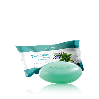 23468 - Pure Nature Organic Tea Tree Rosemary Purifying Soap Bar