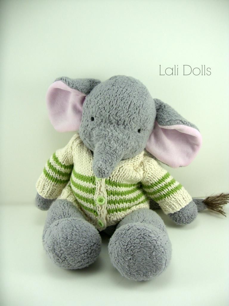 Elbert - 14" Elephant doll :: Lali Doll Nursery Online Shop