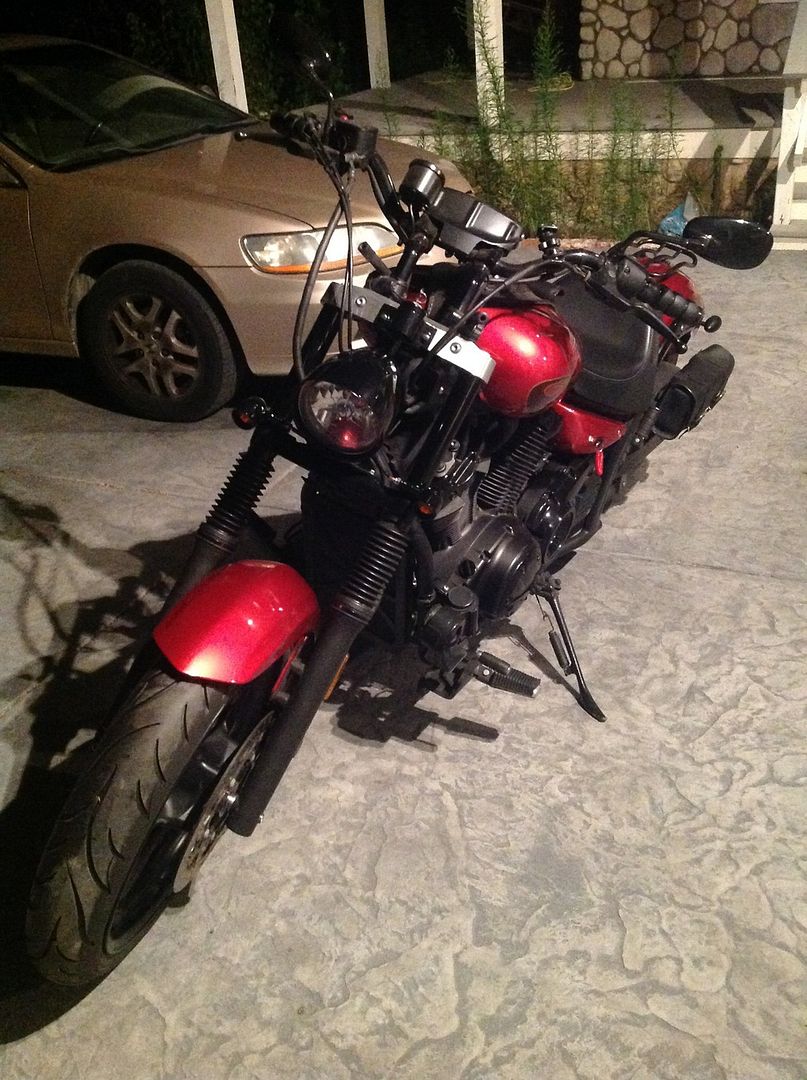 vinyl wrap forks Yamaha Star Stryker