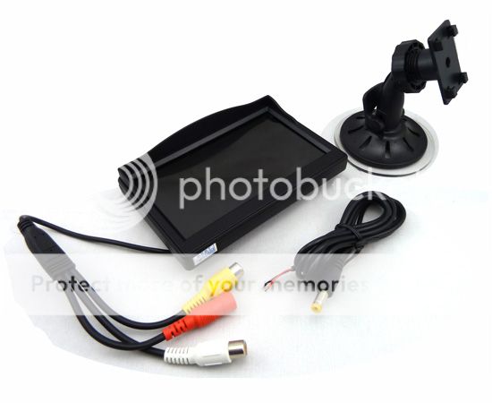 5" TFT LCD Car Rearview Monitor Sunshade 2CH Video Input Color Screen